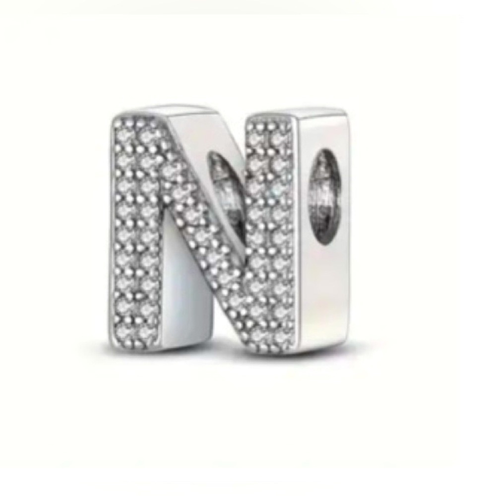NWOT Charm: Silver-Tone Initial 'N'